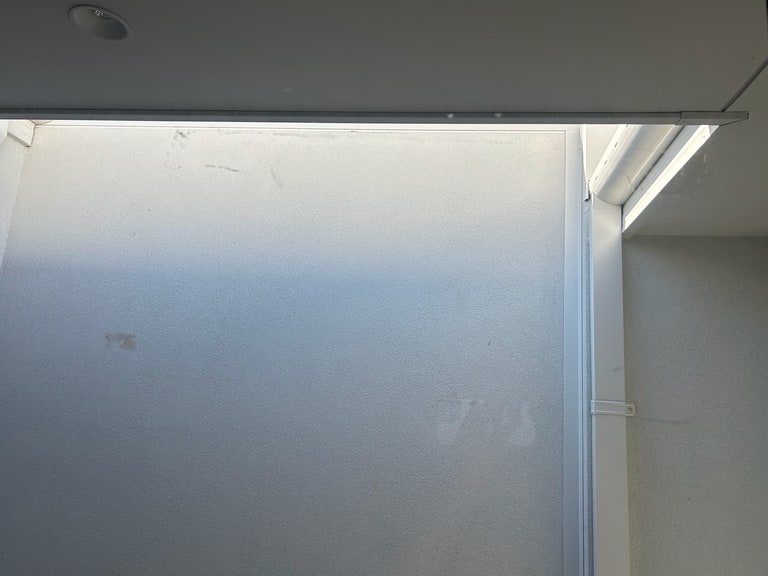 Window and frame detail after cleaning work